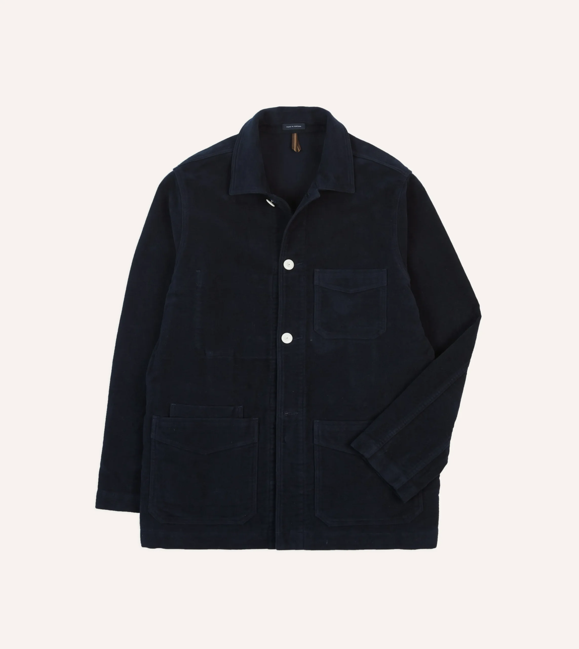Drake’s St. JOHN By Drake's Navy Moleskin Five-Pocket Chore Jacket