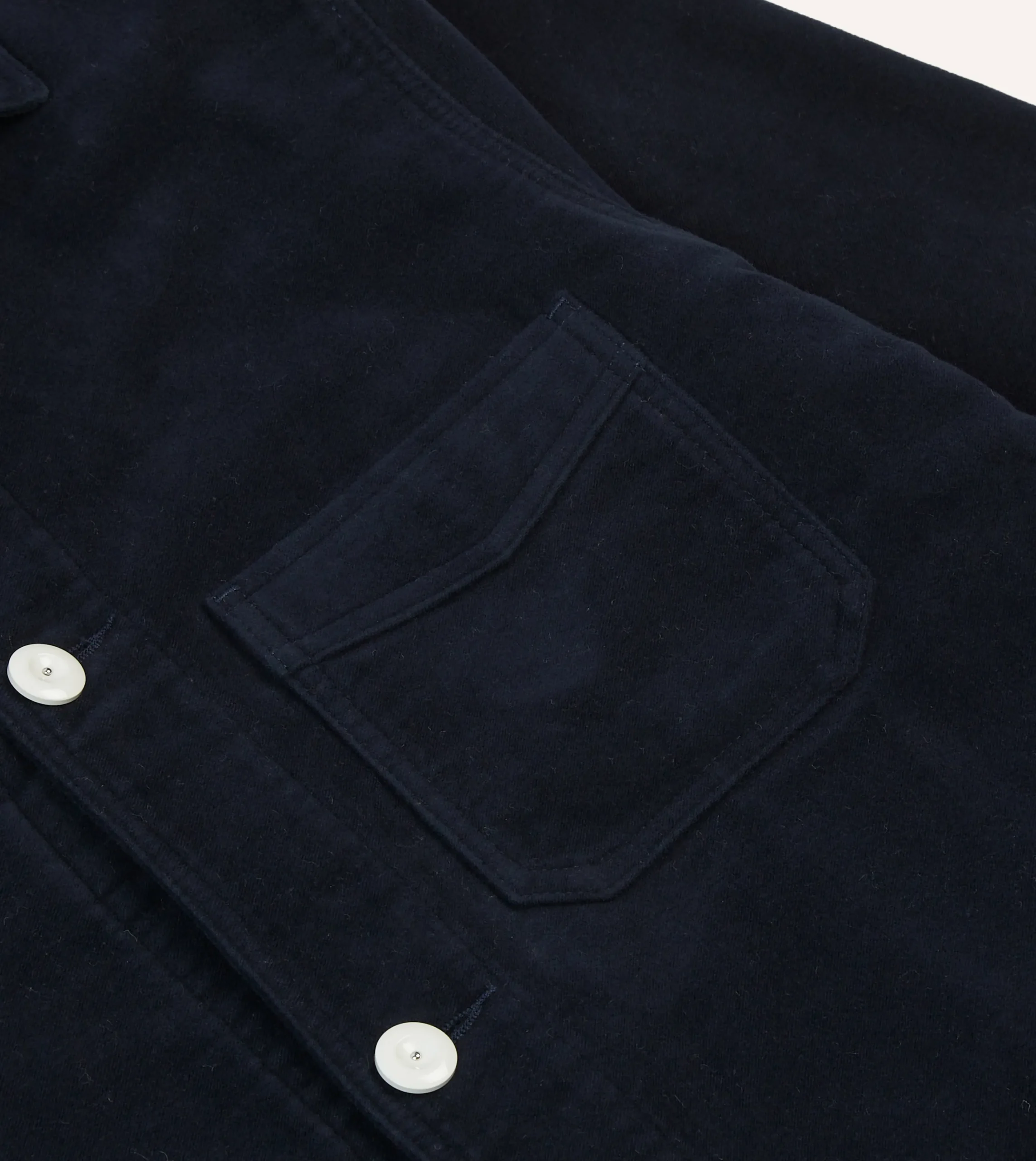 Drake’s St. JOHN By Drake's Navy Moleskin Five-Pocket Chore Jacket