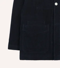 Drake’s St. JOHN By Drake's Navy Moleskin Five-Pocket Chore Jacket
