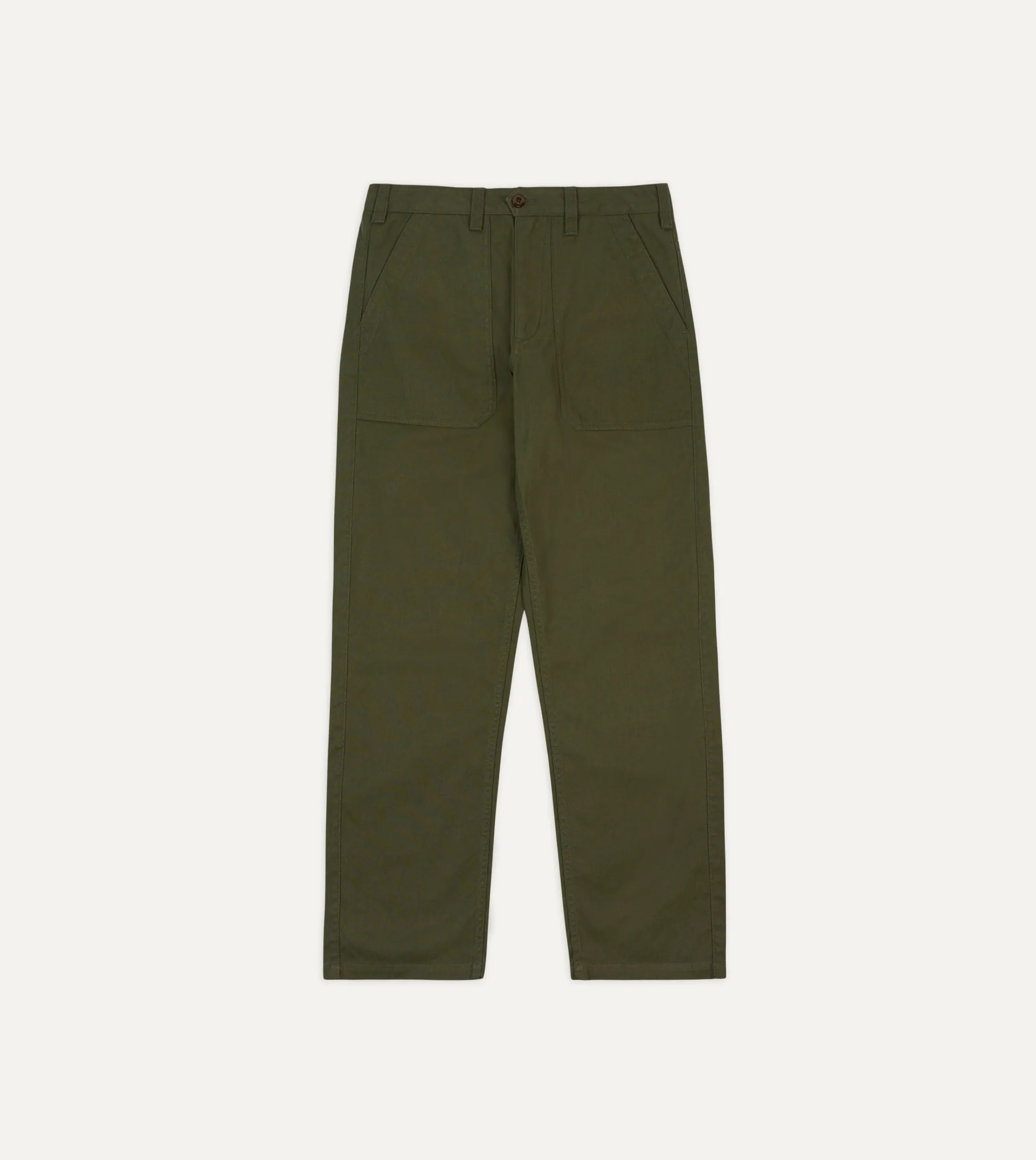 Drake’s St. JOHN By Drake's Olive Cotton Fatigue Trouser