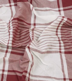 Drake’s St. JOHN By Drake's Red Tablecloth Print Cotton Bandana