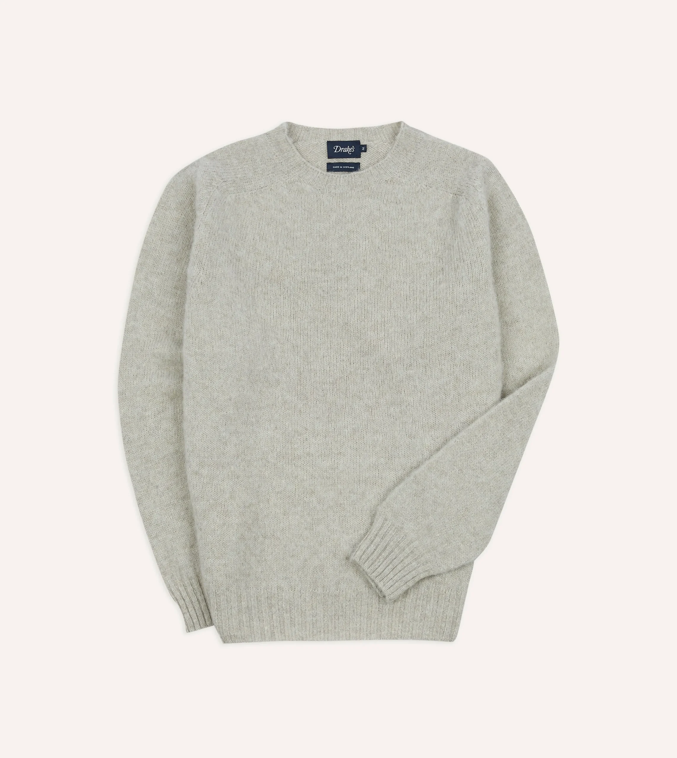 Drake’s Brushed Shetland Crew Neck Jumper