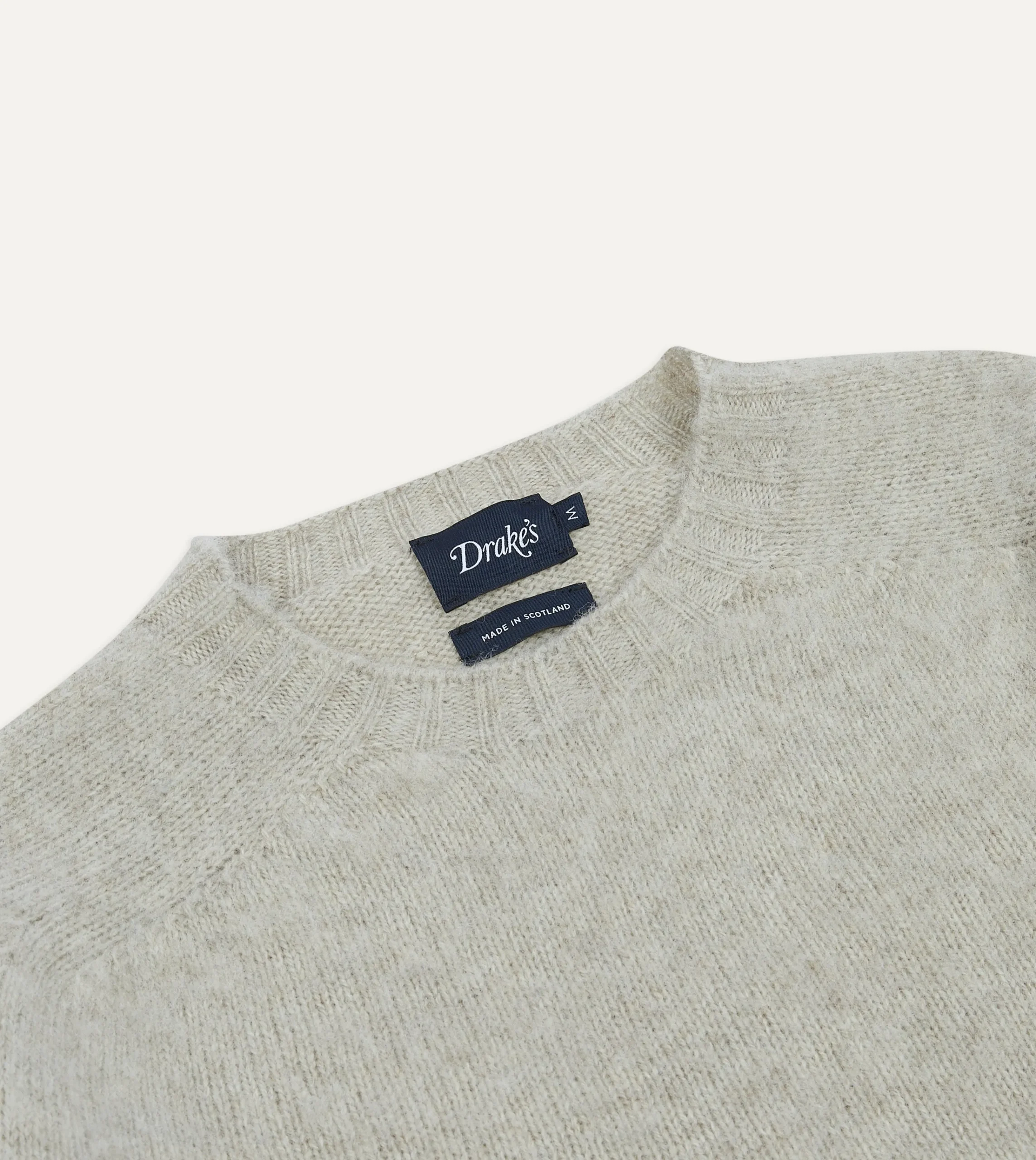 Drake’s Brushed Shetland Crew Neck Jumper