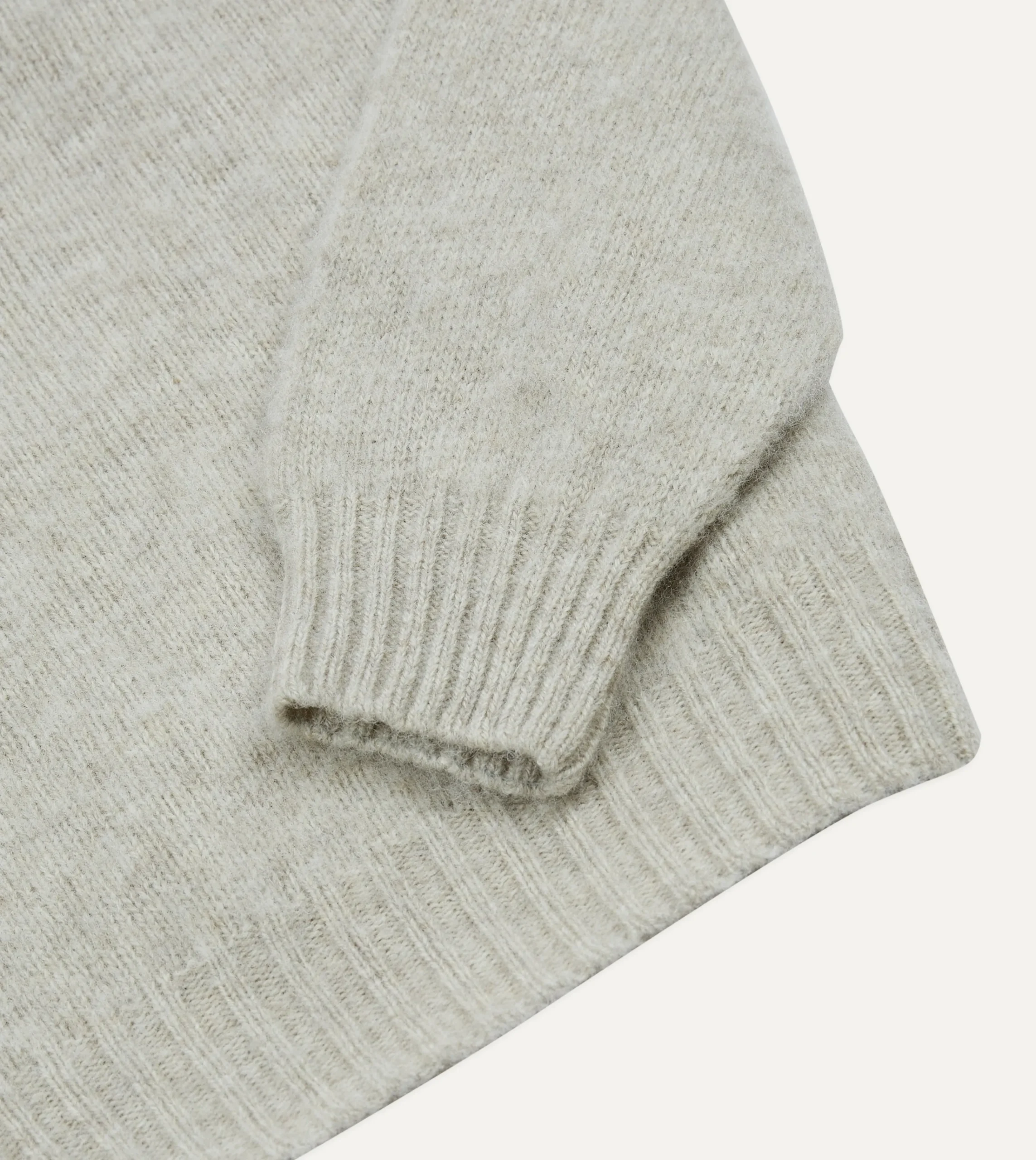 Drake’s Brushed Shetland Crew Neck Jumper