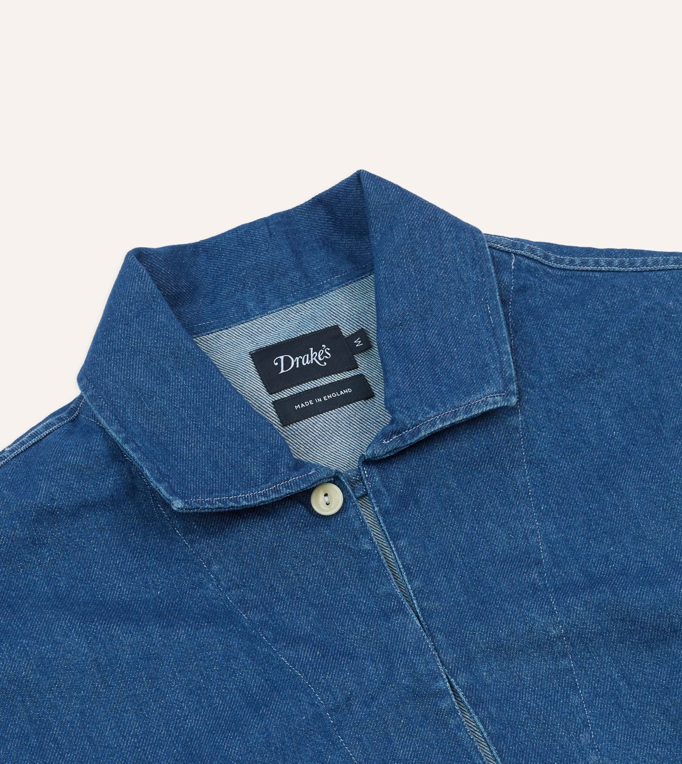 Drake’s Stone Wash Denim Smock
