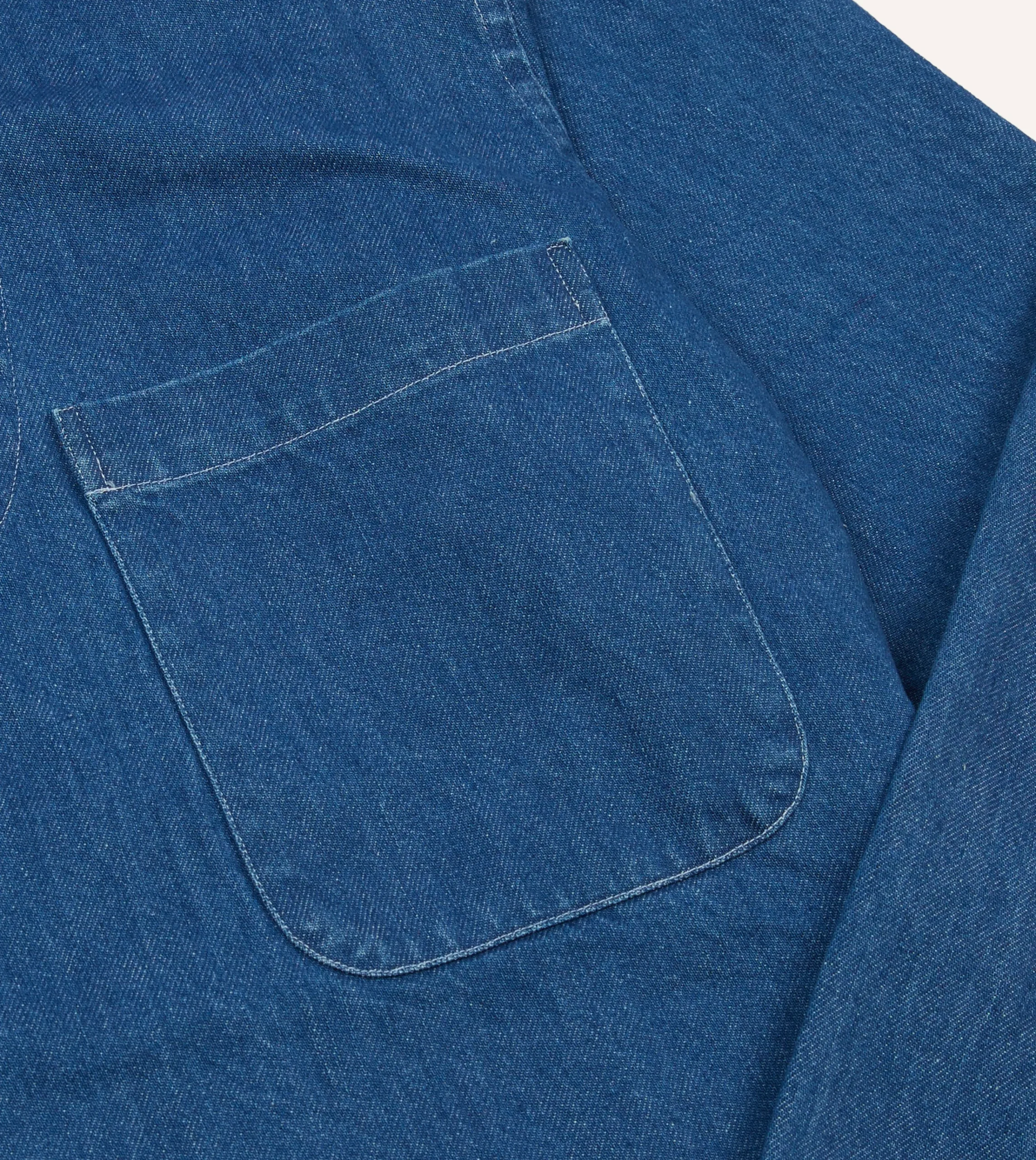 Drake’s Stone Wash Denim Smock