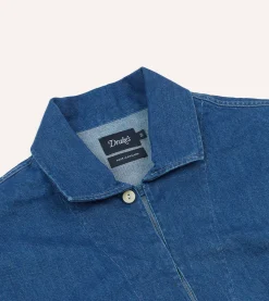 Drake’s Stone Wash Denim Smock