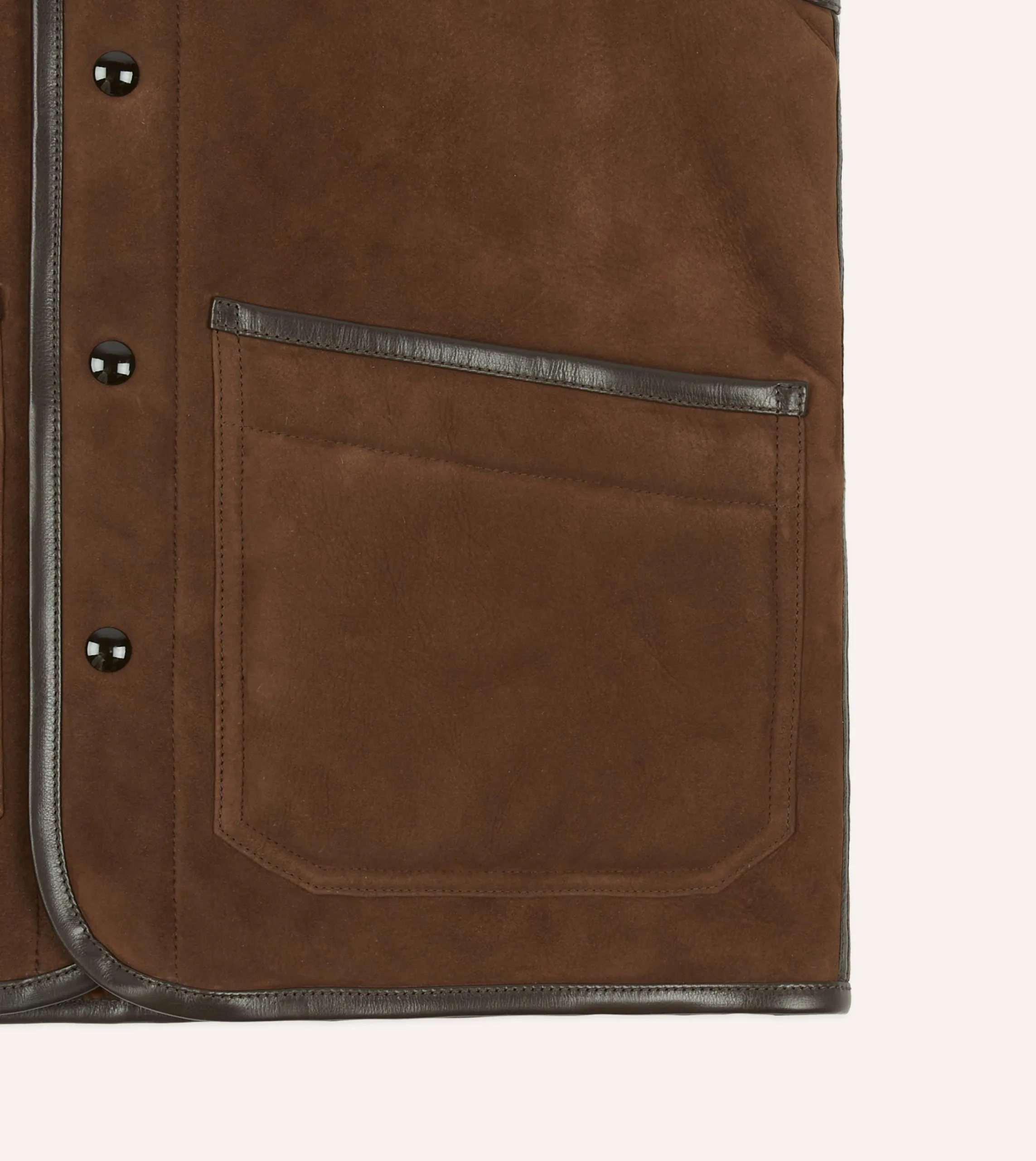 Drake’s Suede Shearling Vest