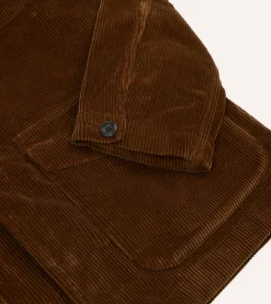 Drake’s Tan Corduroy Three-Pocket Field Jacket