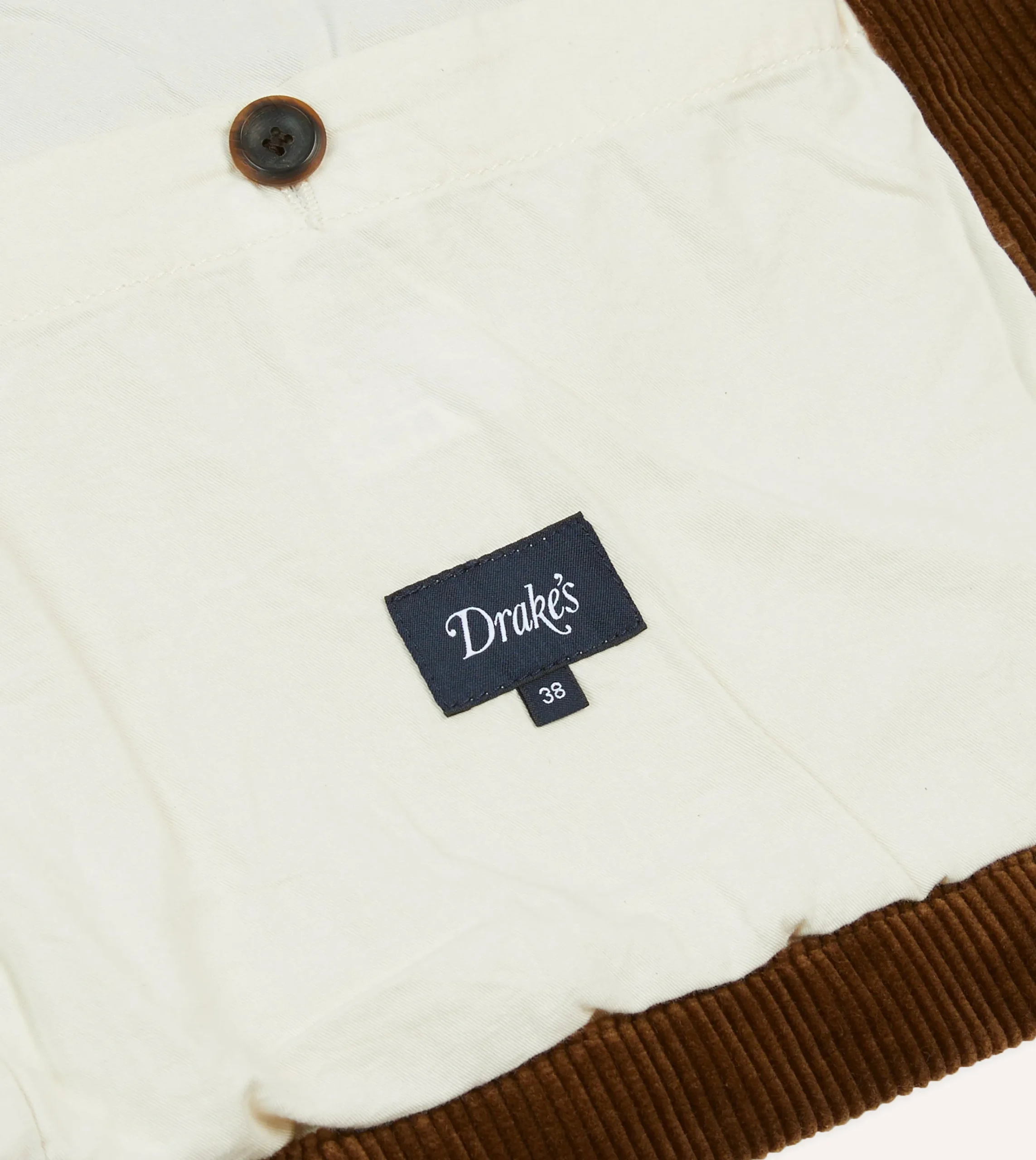 Drake’s Tan Corduroy Three-Pocket Field Jacket