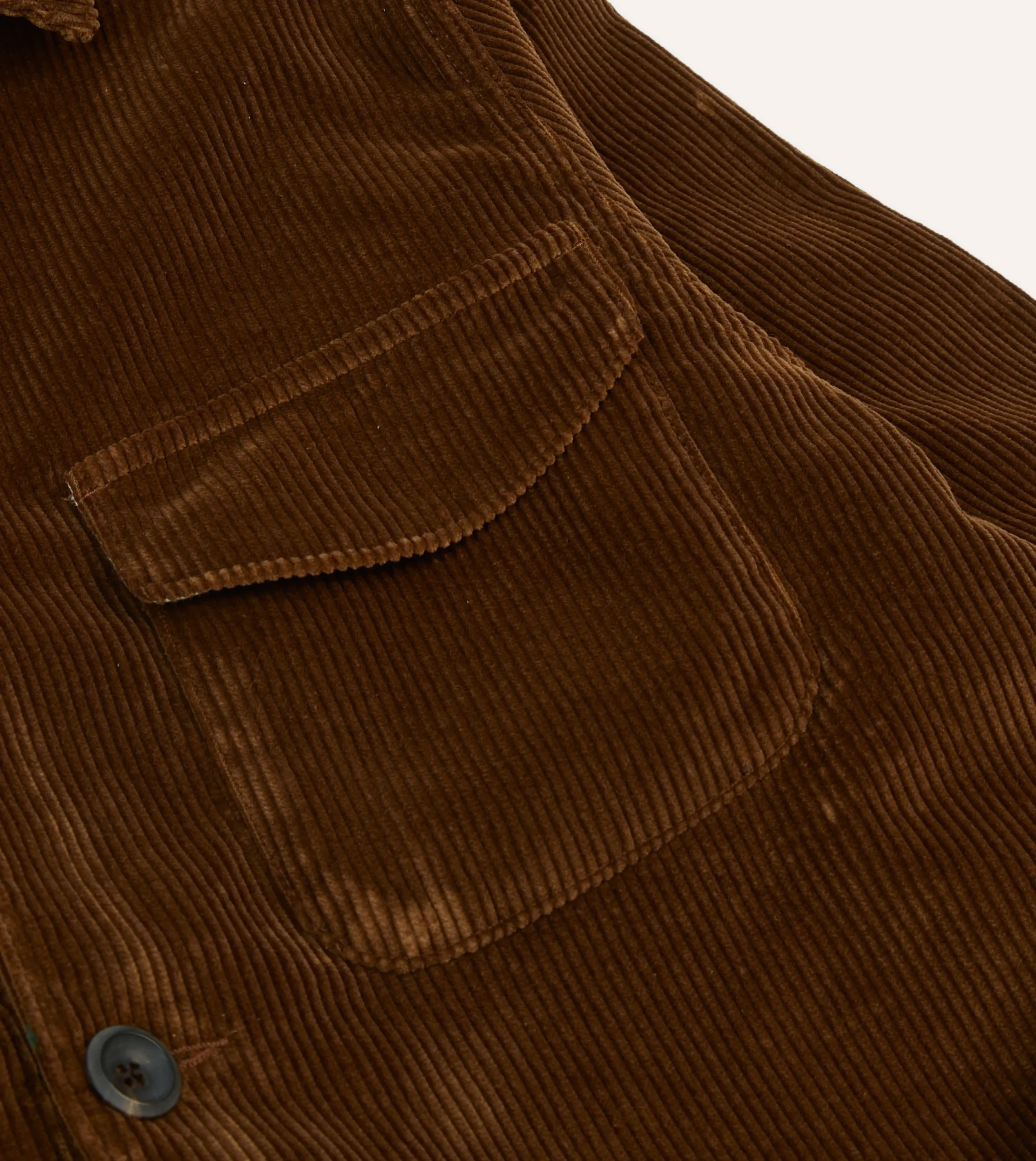 Drake’s Tan Corduroy Three-Pocket Field Jacket