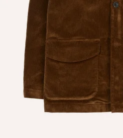 Drake’s Tan Corduroy Three-Pocket Field Jacket