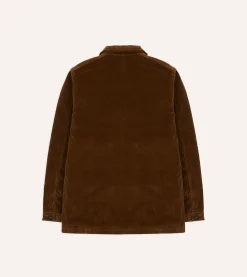 Drake’s Tan Corduroy Three-Pocket Field Jacket