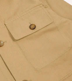 Drake’s Tan Cotton Safari Jacket