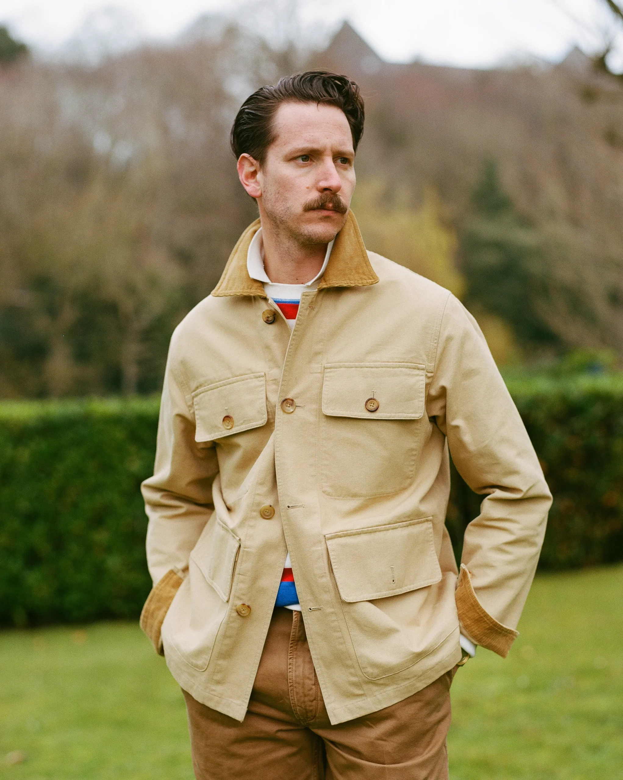 Drake’s Tan Cotton Safari Jacket