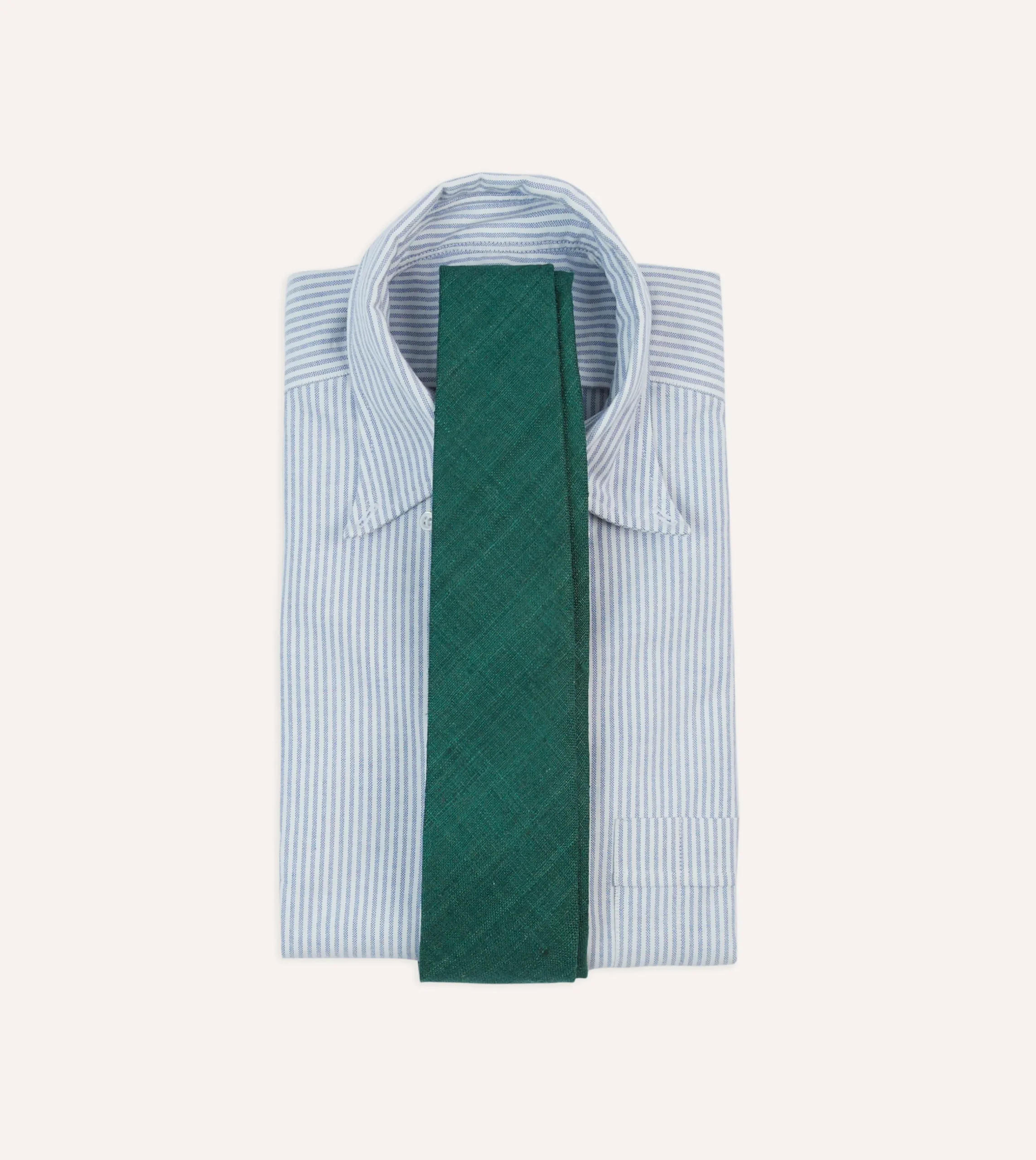 Drake’s Teal Tussah Hand Rolled Silk Tie