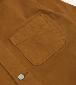 Drake’s Tobacco Cotton Duck Canvas Five-Pocket Chore Jacket