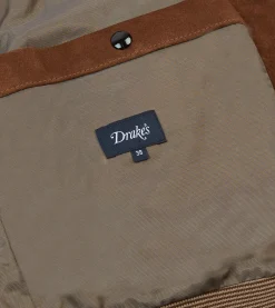 Drake’s Tobacco Heavyweight Suede A-2 Bomber Jacket