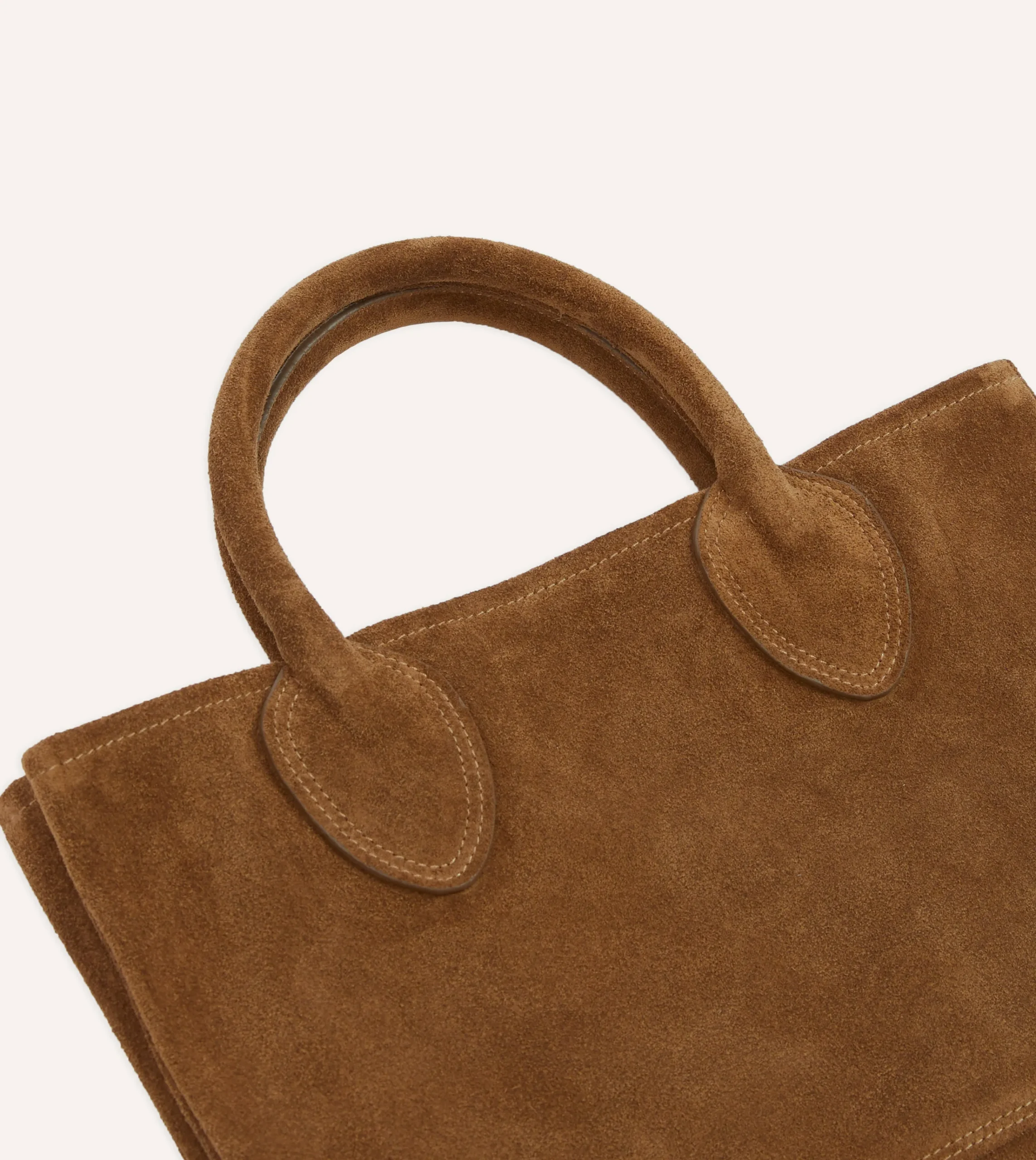 Drake’s Tobacco Suede Tote Bag