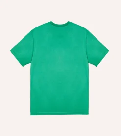 Drake’s Washed Green Cotton Crew Neck Hiking T-Shirt