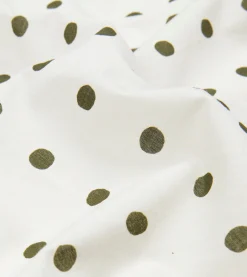 Drake’s White And Green Polka Dot Print Bandana
