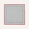 Drake’s White And Navy Polka Dot Print Bandana