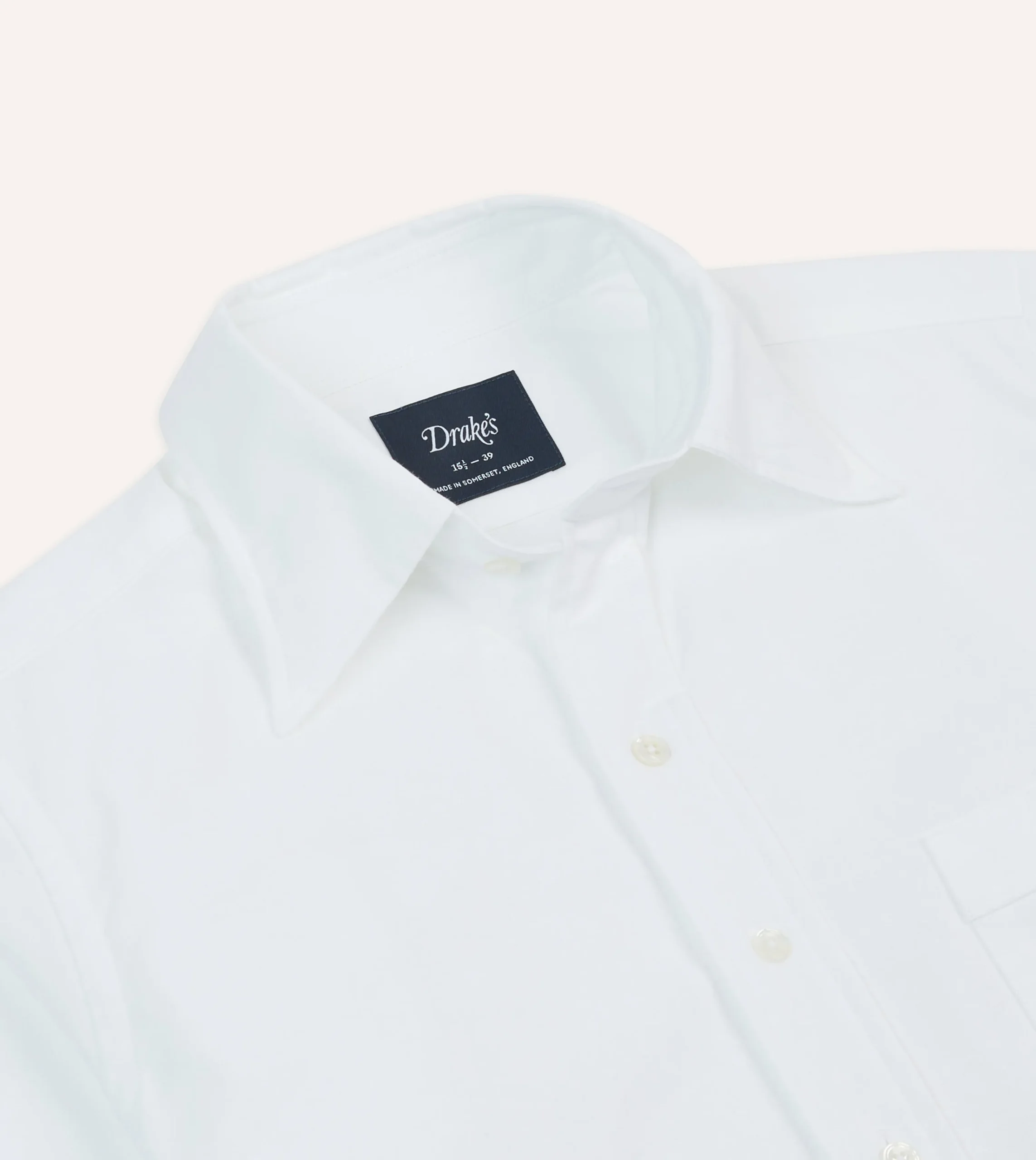 Drake’s Cotton Oxford Cloth Long Point Collar Shirt