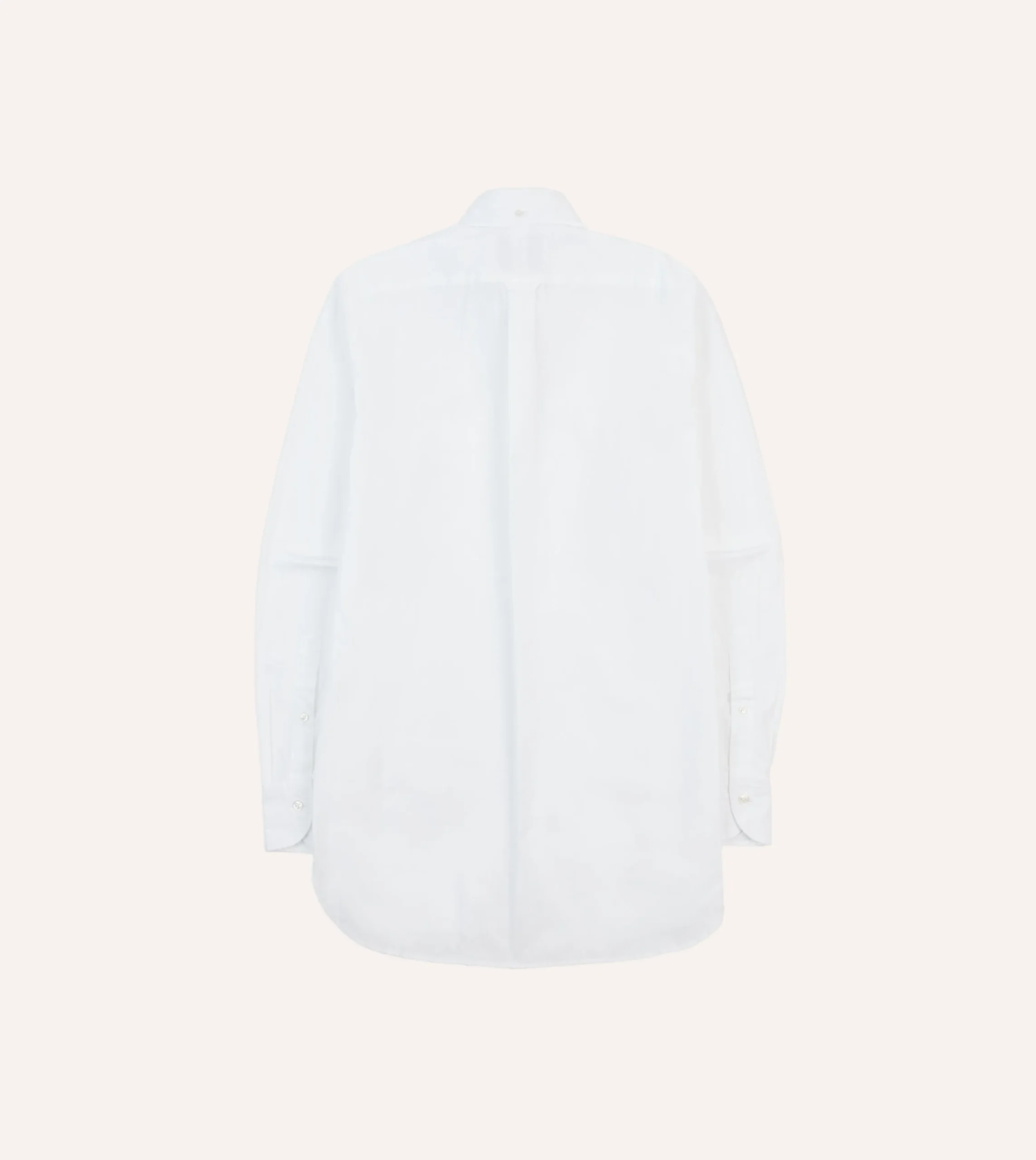 Drake’s White Cotton Pocket Poplin Button-Down Shirt