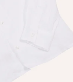 Drake’s Linen Camp Collar Long Sleeve Shirt