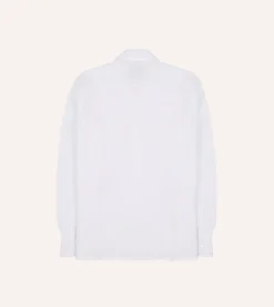 Drake’s Linen Camp Collar Long Sleeve Shirt