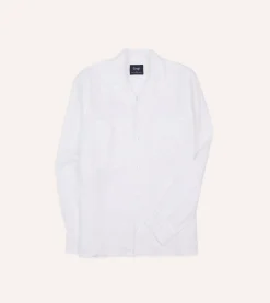 Drake’s Linen Camp Collar Long Sleeve Shirt