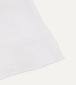 Drake’s White Linen Pocket Square