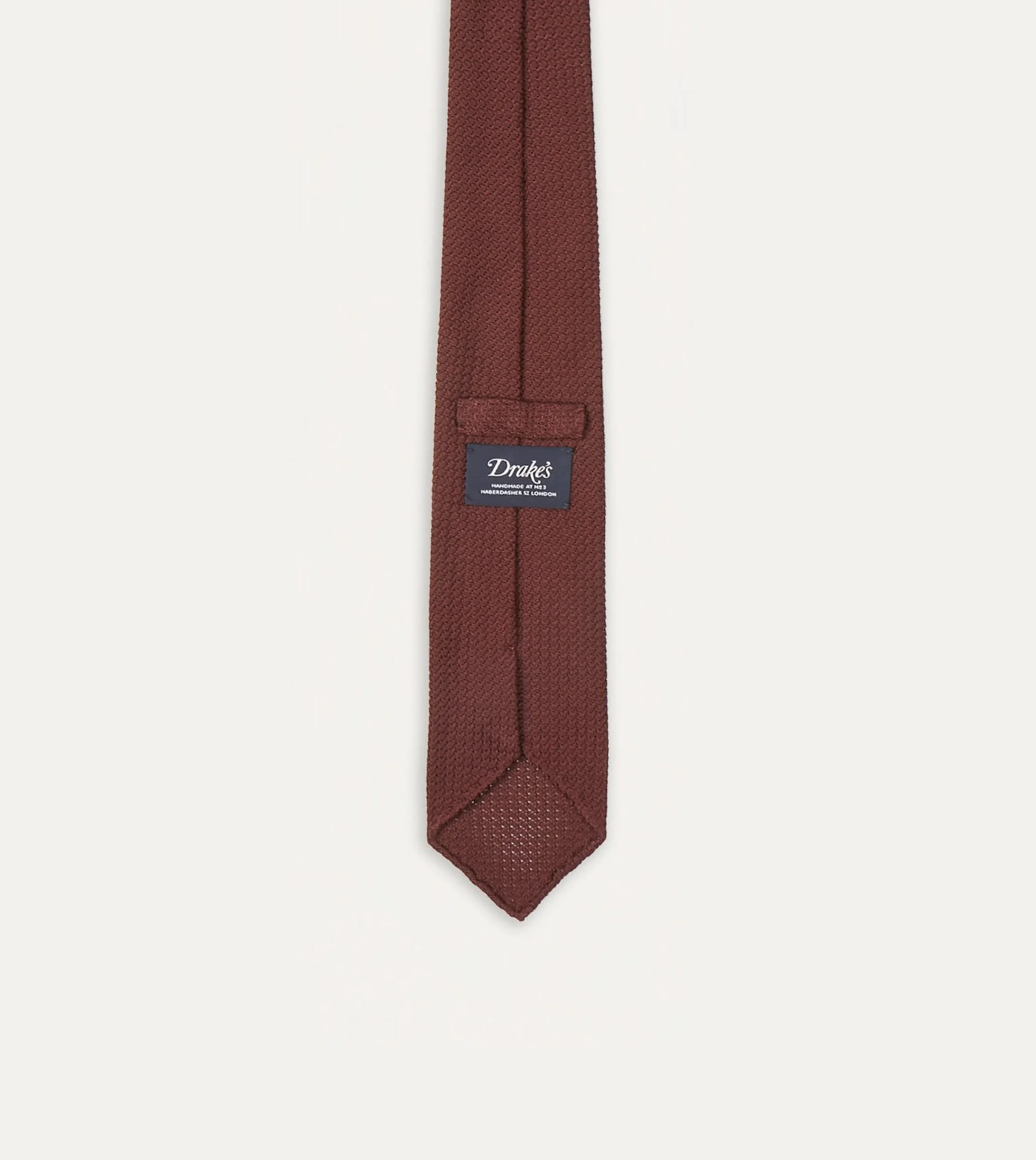 Drake’s Wine Hand Rolled Large Knot Grenadine Tie