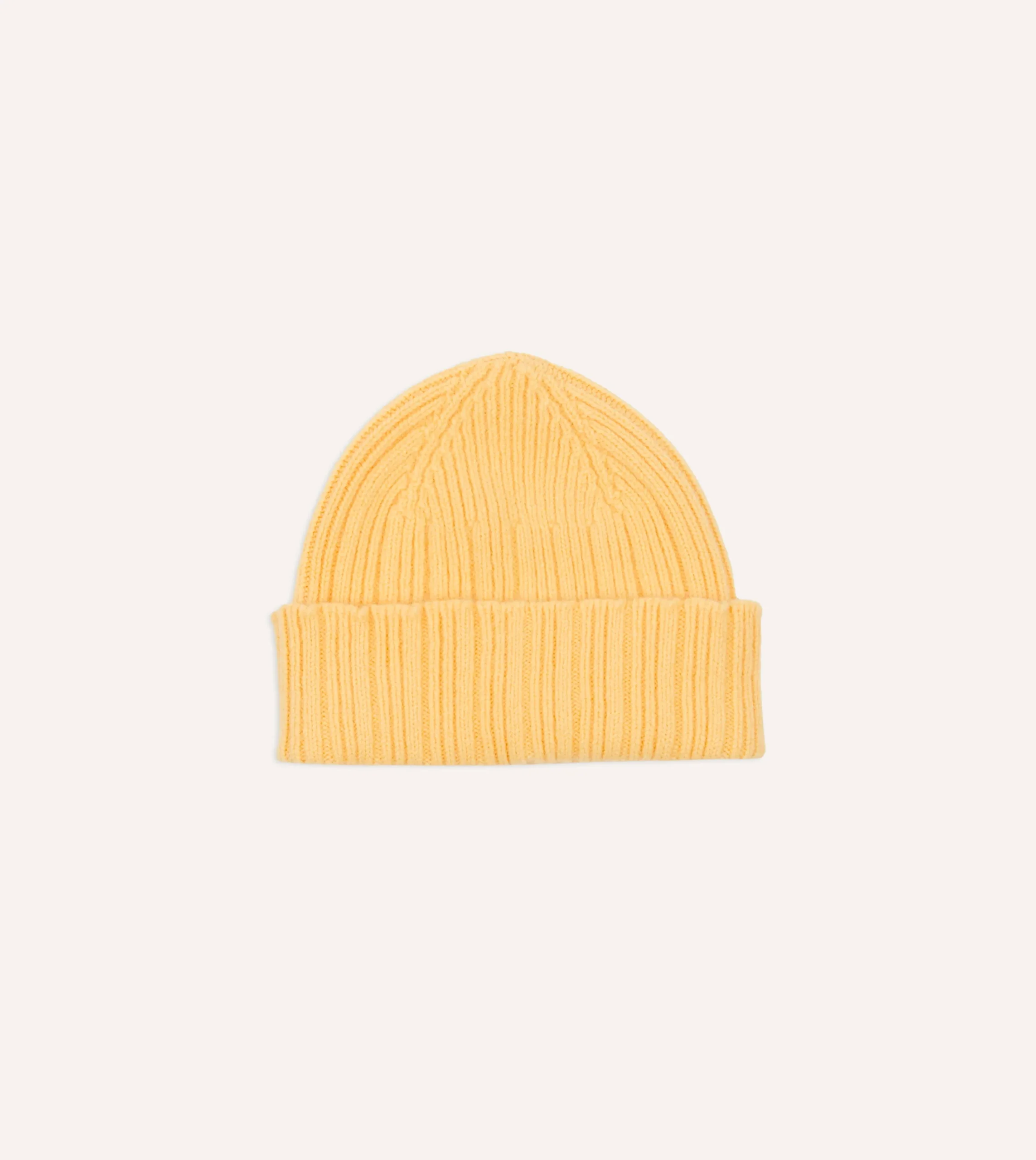 Drake’s Angora Lambswool Ribbed Knit Cap