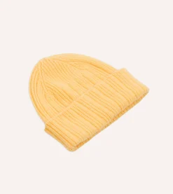 Drake’s Angora Lambswool Ribbed Knit Cap