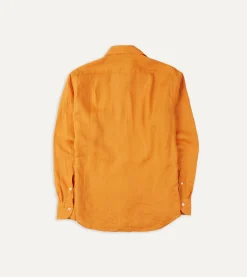 Drake’s Linen Spread Collar Shirt