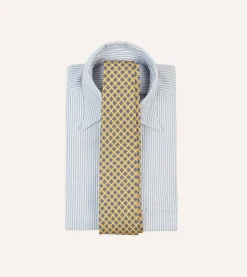 Drake’s Square Medallion Self-Tipped Silk Tie