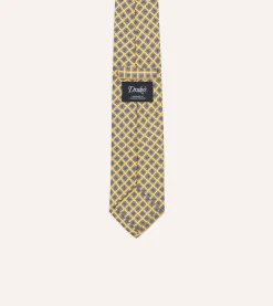 Drake’s Square Medallion Self-Tipped Silk Tie