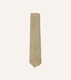 Drake’s Square Medallion Self-Tipped Silk Tie