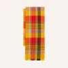 Drake’s Yellow Tartan Check Wool Scarf