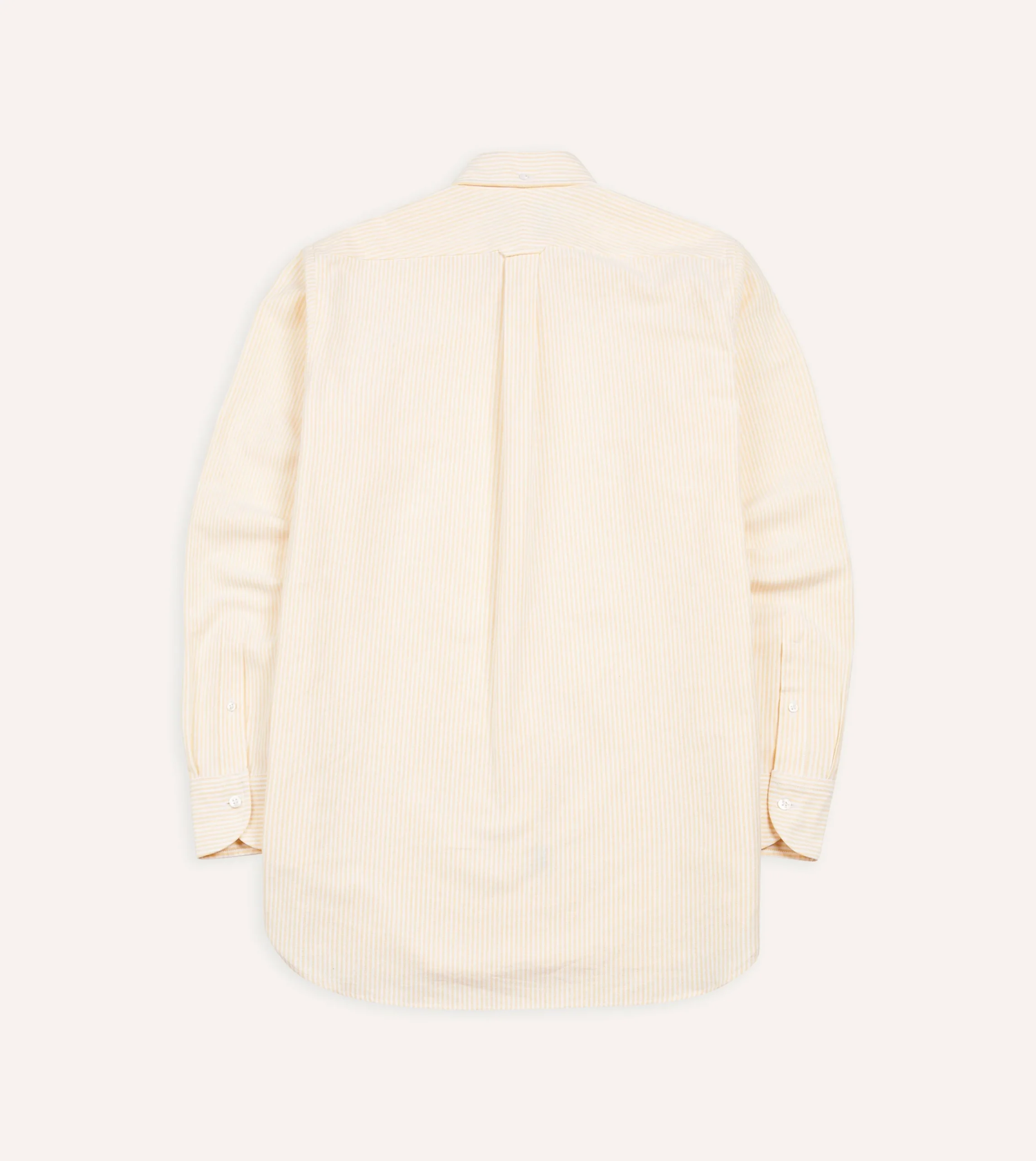 Drake’s Ticking Stripe Cotton Oxford Cloth Button-Down Shirt