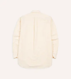 Drake’s Ticking Stripe Cotton Oxford Cloth Button-Down Shirt