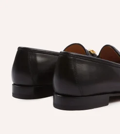 Drake’s Yuketen Moc Ischia Black Leather Bit Loafer
